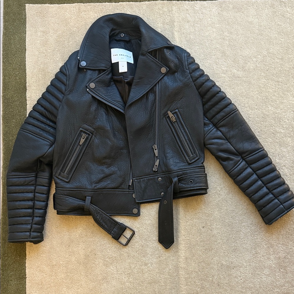 The Arrivals 100% New Zealand lamb leather / Black Leather Jacket
